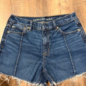 American Eagle Outfitters Women's Dark Blue Jean Shorts